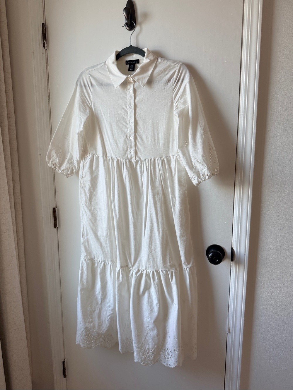 Cynthia Rowley Cream Button-Front Peplum Shirt - Picture 5 of 9